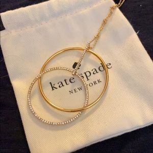 NWOT Kate Spade Gold Double Hoop necklace